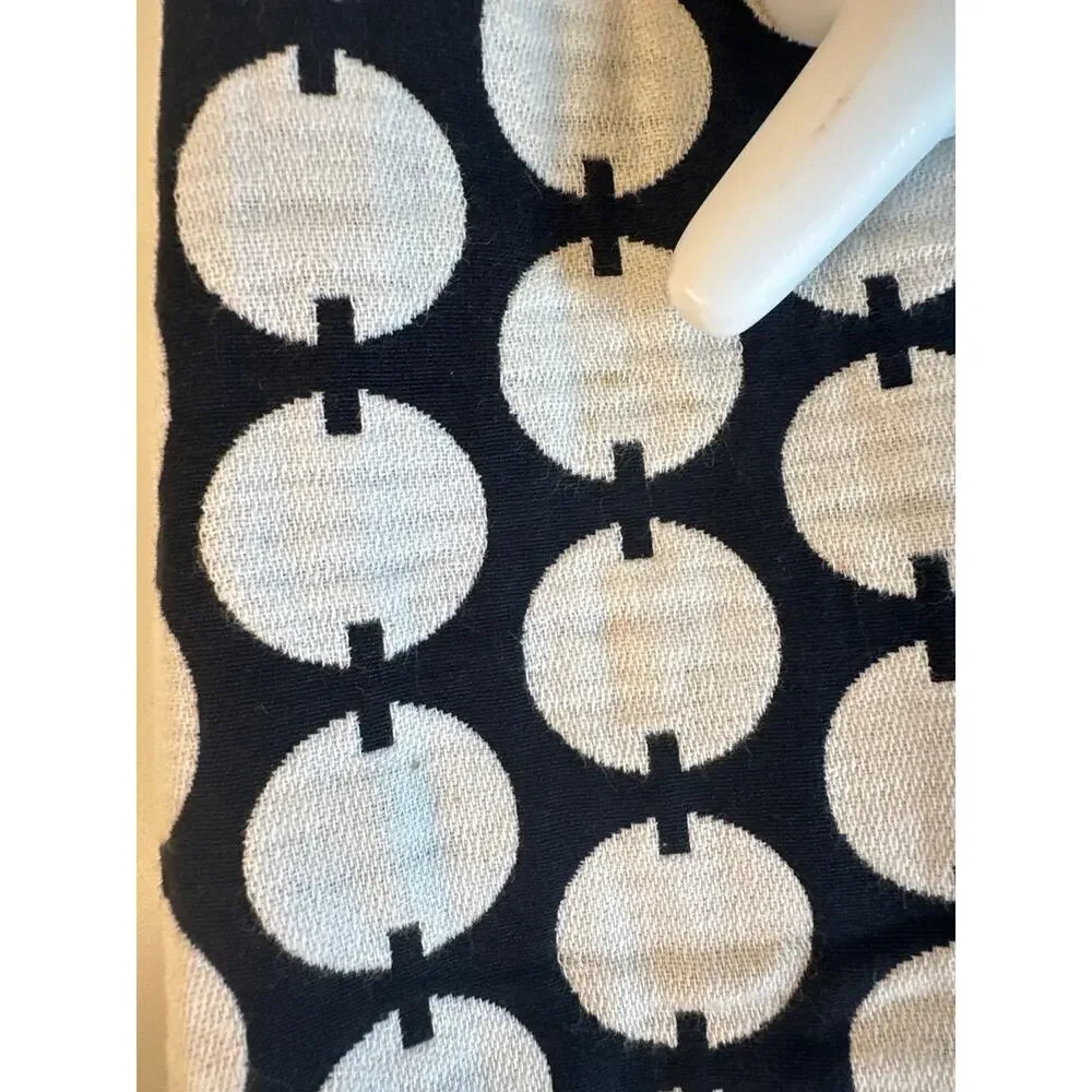 🖤 Tory Burch Retro Mod Geometric Circle Link Pencil Skirt with Branded Buttons
